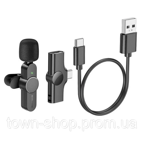 Микрофон беспроводной цифровой IP Borofone Trophy Lavalier BFK12 6348 | Зображення 4