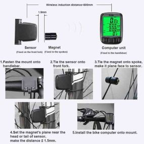 Бездротові велосипедні комп'ютери, Велосипедна електроніка спідометр, Велосипедний провідний спідометр CH-55