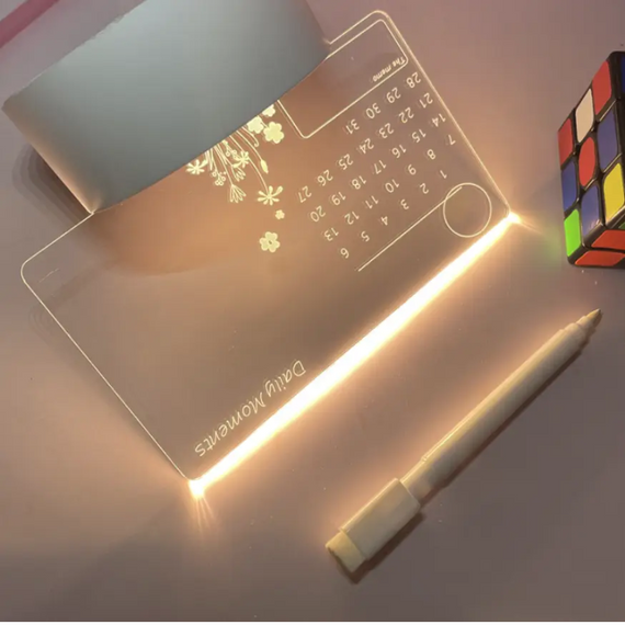 Дошка планер світлодіодна Led Note для творчості та нотаток, 3D Нічник | Зображення 5