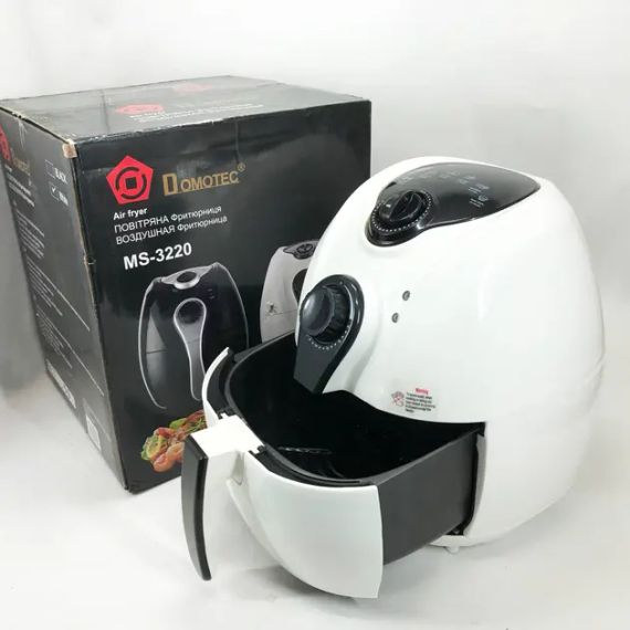 Аэро фритюрница Air Fryer DOMOTEC MS-3220 белый | Зображення 3