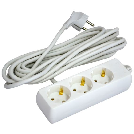 Подовжувач касетний G3W5M 3 розетки Grunhelm 5 м