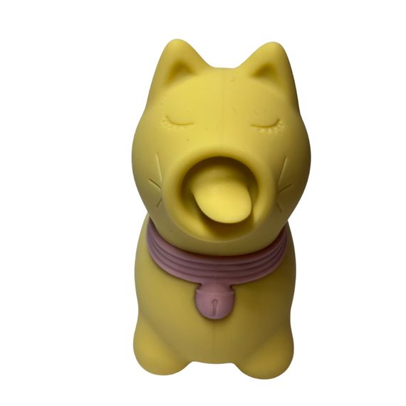 Стимулятор клітора з язичком UNIVIBE Котик, 10 режимів, жовтий sexstyle | Зображення 2