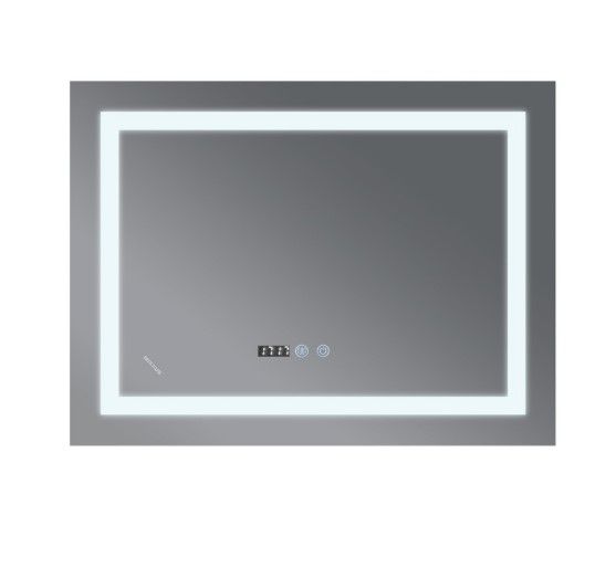 Дзеркало Mixxus WARM MR02-90x70 з LED Touch, Anti-fog, димером, регулюванням яскравості, годинником (MI6673) | Зображення 4