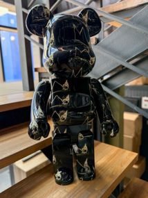 Статуетка Bearbrick дизайнерська фігурка для інтер'єру ведмідь Беарбрик 70 см чорний mb005