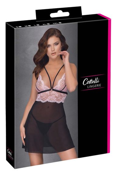 Пеньюар Babydoll black/pink S Sex Aura | Зображення 1