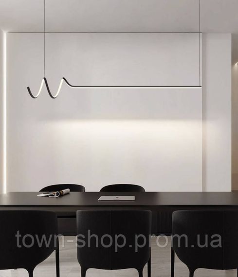 Люстра потолочная LED MJ62-1200-k Черный 30-140х20х120 см. | Зображення 1