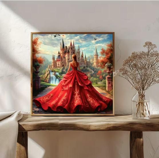 Набор для вышивки крестом JOZYSH "Рубиновый закат" 14CT, 40x40 см, канва Аида с нанесенным рисунком | Зображення 5