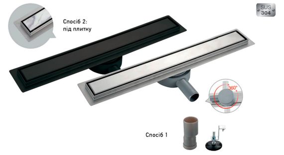 Душовий трап із нержавіючої сталі SUS304 Koer FD29-70x700 (KR3278) | Зображення 2