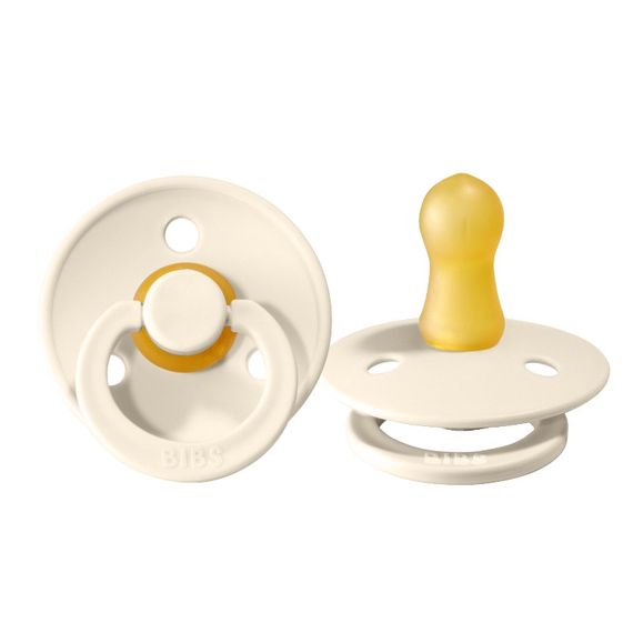 Соска пустушка Bibs Colour Ivory 0-6 міс round кругла | Зображення 3