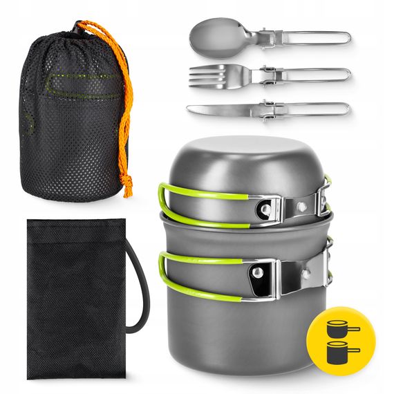 Набір посуду для кемпінгу Mountain Goat складний 5 шт 1.2 л Grey (P-5907739316813) | Зображення 2