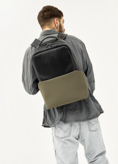 Чоловічий рюкзак Sambag ZARD DART чорний з хакі 44 х 31 х 15 см (25523119m)