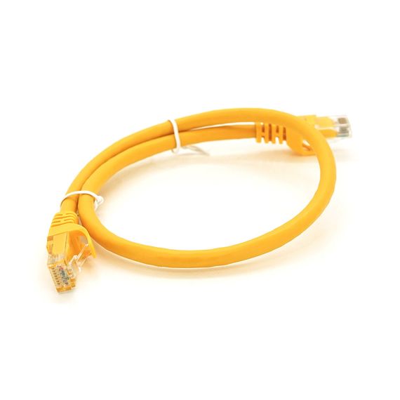 Патч-корд литий RITAR,UTP,RJ45,Cat.6.0.5m,жовтий,Cu (мідь)