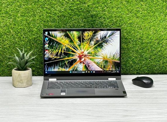 Ультрабук-трансформер Lenovo IdeaPad Flex 5 14ARE05 / 14" (1920x1080) IPS Touch / AMD Ryzen 5 4500U (6 ядер по 2.3 - 4.0 GHz) / 8 GB DDR4 / 256 GB SSD M.2 / AMD Radeon Vega Graphics / WebCam / Win 11 Home б/в | Зображення 1