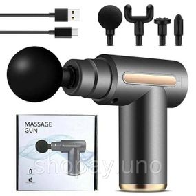 Перкуссионный массажер для шеи головы и ног Massage Gun XL-1011 • Электрический массажный пистолет