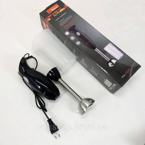 Погружной блендер с измельчителем DOMOTEC, Блендер переносной, Миксер двухвенчиковый бытовой NM-87