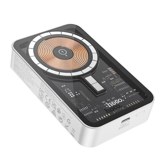 Універсальна Мобільна Батарея Power Bank Hoco Q10A PD20W Wireless Fast Charging 10000mAh Колір Білий | Зображення 3