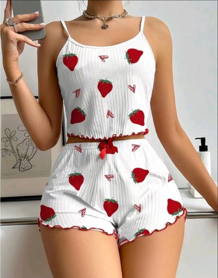Пижама женская короткая топ и шорты  (M) | Зображення 2