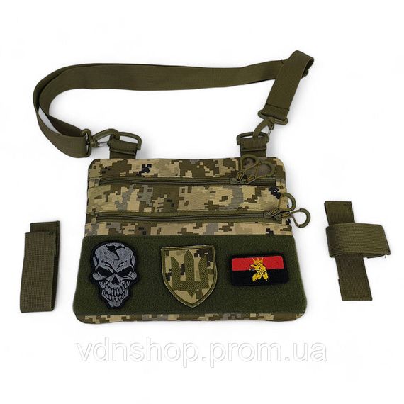 Нагрудна сумка розвантаження, Чоловіча тактична сумка барсетка через плече маленька брезентова XY-49 | Зображення 5