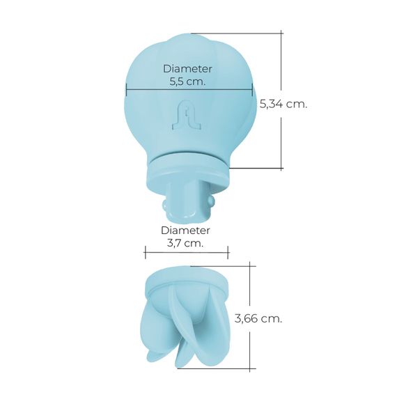 Вібратор Adrien Lastic Caress Blue з насадками для стимуляції ерогенних зон, які обертаються. | Зображення 4
