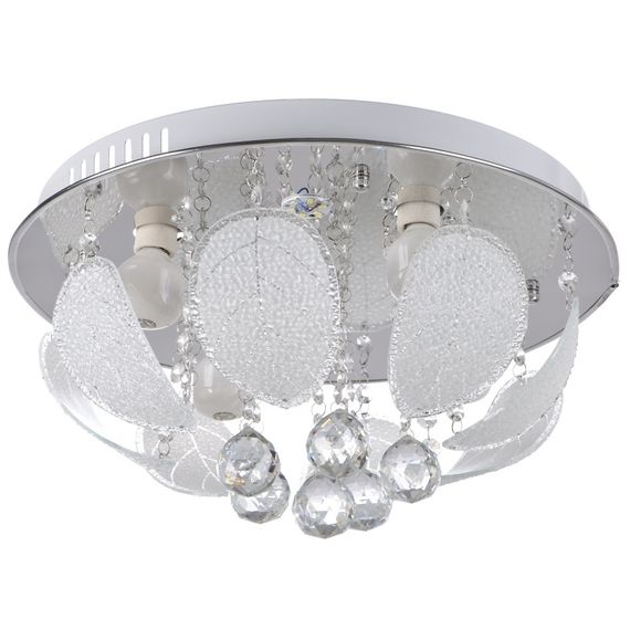 Люстра потолочная хрустальная с пультом LED E14 WH (BCL-418S/4)