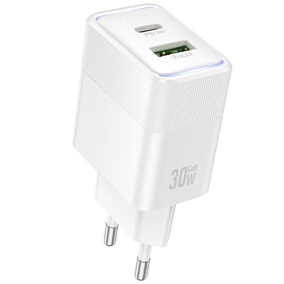 МЗП Hoco CS112A Lounge PD30W+QC3.0 (1USB-A/1C) White