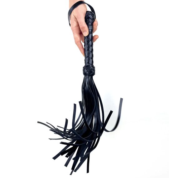 Флоггер маленький/мартинет, 30 хвостів по 35 см Art of Sex - Flogger Martinet, Чорний | Зображення 1