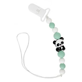 Ланцюжок для пустушки "Панда" MGZ-0509(Turquoise) силіконовий