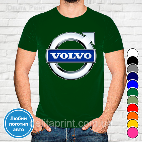 Футболка з принтом авто "Вольво/Volvo" | Зображення 3