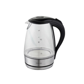 Електрочайник 1,7л 1850-2200W скло чорний EK-04GB Metec