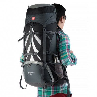 Рюкзак туристический Naturehike NH70B070-B 70+5 л Black/Grey (6927595709009) | Зображення 1