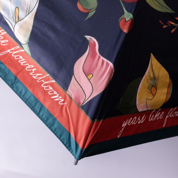 Парасолька механічна елегантна з принтом міцна надійна з поліестеру діаметр 99 см Чорний HP-23-15B | Зображення 6