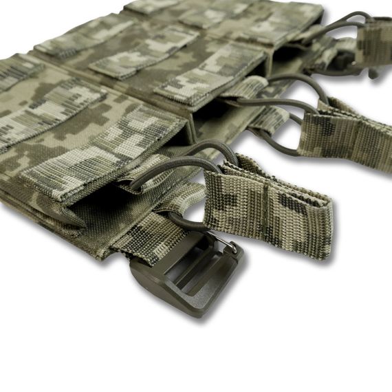 Съемная передняя панель к плитоноске с подсумками под 3 магазина пиксель | Зображення 6