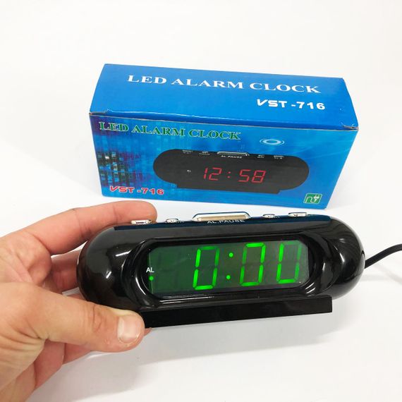 Настільний електронний годинник з підсвічуванням VST-716-2, Цифровий годинник настільний AN-55 | Зображення 7