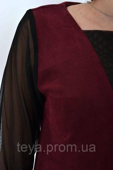 Плаття жіноче колір бордовий розмір 38 FA_001556 | Зображення 3