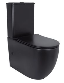 Унітаз підлоговий Qtap Robin Ultra Quiet з сидінням Slim Duroplast/ Soft-close/ Quick Release QT13226083AMB