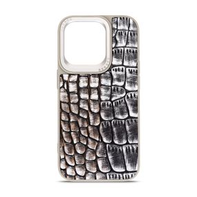 Чехол для мобильного телефона Harder Glamorous Croco Apple iPhone 15 Pro Grey Gold (ARM76762)