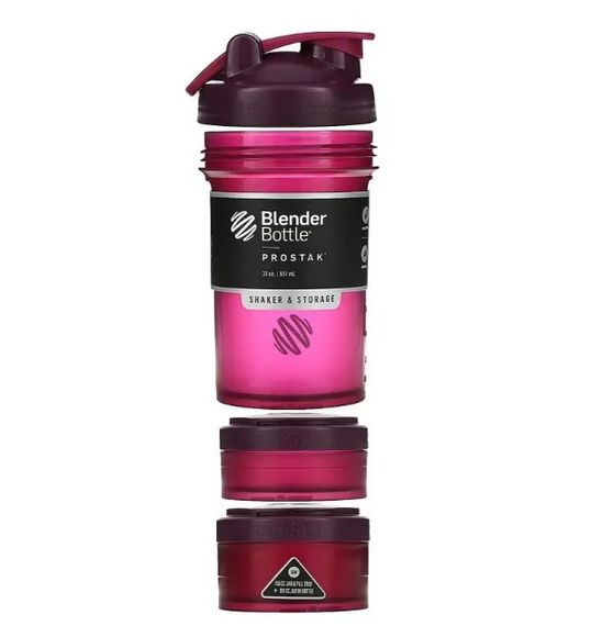 Шейкер спортивний BlenderBottle ProStak 22oz/650 мл з 2-ма контейнерами Plum (PS 22oz Plum) | Зображення 2
