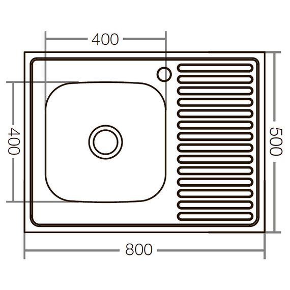 Кухонна мийка накладна Zerix Z8050L-06-160E (Satin) (ZX1612) | Зображення 2