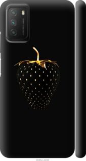 Чохол на Xiaomi Poco M3 Чорна полуниця "3585m-2200-24368"