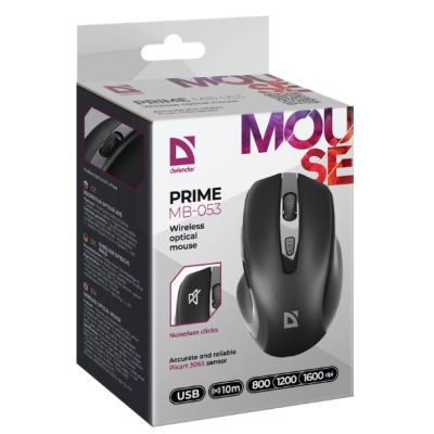 Мышка Defender Prime MB-053 Silent Wireless Black (52053) | Зображення 4