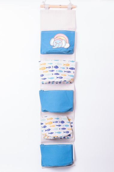 Підвісний органайзер на 5 відділень 20×58 (см) Синій HP-41-13BL