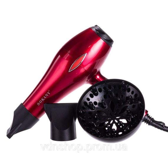 Фен для волос с диффузором и концентратором 2600 Вт Sokany SK-2215 | Зображення 1