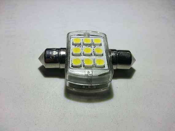 Светодиодная софитная автолампа, 36-38mm, FT-1031-9HP1(Ceramic Substrate) (153 Lm)