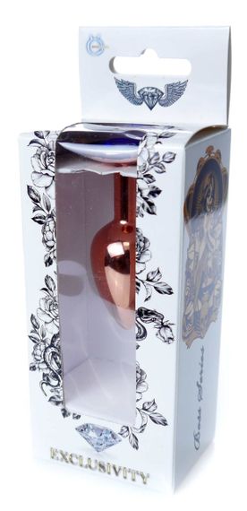 Анальний затор Boss Series - Jewellery Red Gold PLUG Dark Blue S, BS6400114 Sex Aura | Зображення 6