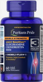 Хондропротектор для суставів Glucosamine Chondroitin MSM Double Strength 60 Caplets