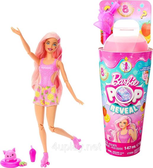 Набор Barbie Pop Reveal Fruit Series Strawberry Lemonade Кукла Барби Сочные фрукты Клубничный лимонад