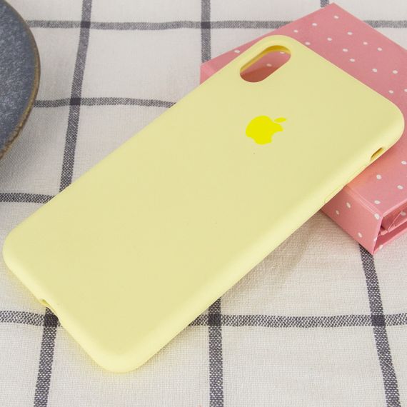 Чехол Silicone Case Full Protective (AA) для Apple iPhone XS Max (6.5") Жовтий/Mellow Yellow | Зображення 1
