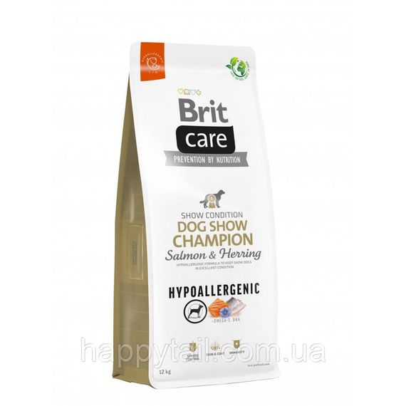Гипоаллергенный корм Brit Care Dog Show Champion для выставочных собак, лосось и сельдь, 12 кг