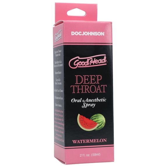 Спрей для мінету Doc Johnson GoodHead DeepThroat Spray - Watermelon 59 мл для глибокого мінету | Зображення 2