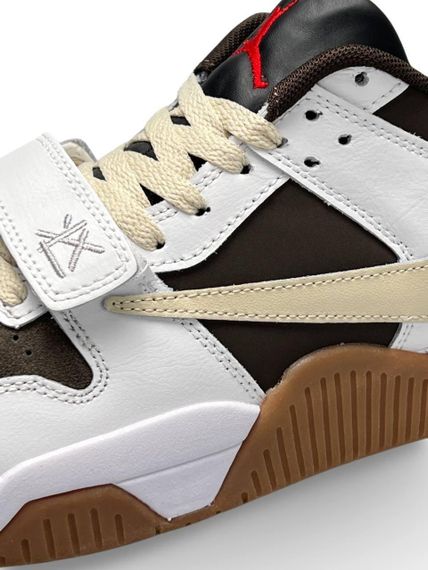 Кроссовки  Air Jordan x Travis Scott “Cut The Check” White Brown Gum , Вьетнам A1396 44 28 | Зображення 5